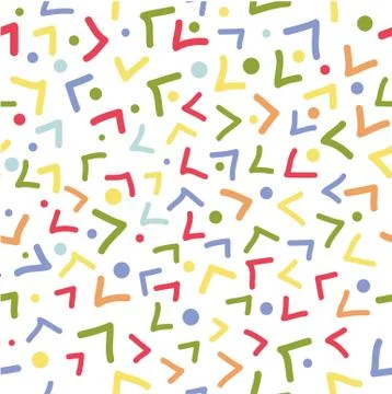 Simple Doodle Vector Seamless Pattern Half Square and dot for background, ban Stock Illustration