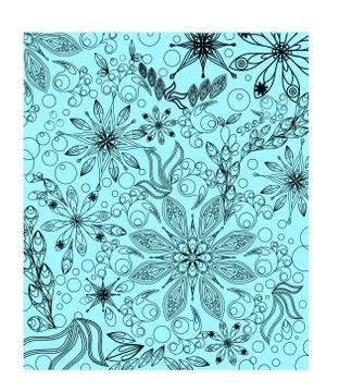 Simple doodling seamless pattern, background, vector design Stock Illustration