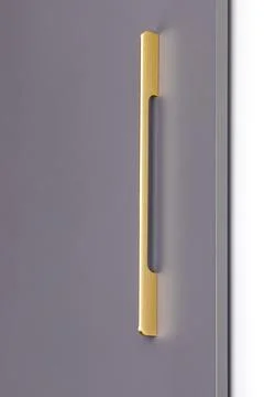 Simple door handle on a gray background showing a modern design and functio.. Photos