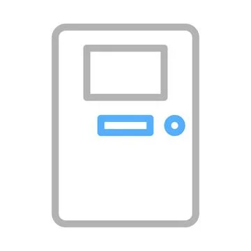 Simple door icon. Concept of access, entrance, and exit. Ilustración de archivo