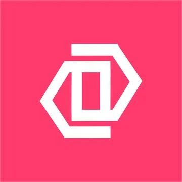 Simple DOS, DOD, SDO, S, SO initials geometric line art company logo Stock Illustration