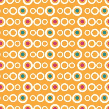 Simple dots seamless vector pattern in orange Stock Illustration