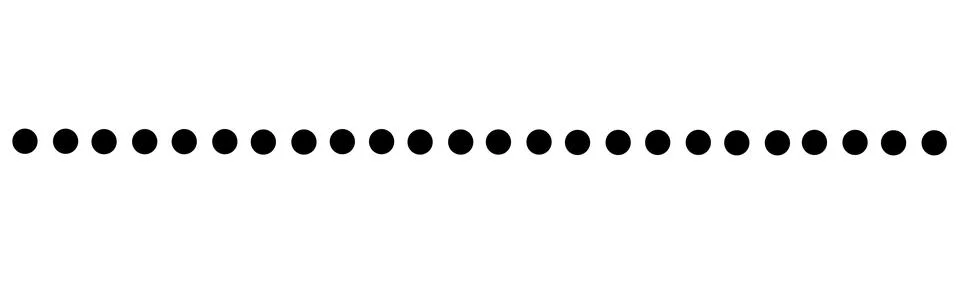 Simple dotted line vector shape Stock Illustration