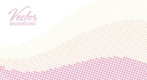 Simple dotted pattern with pink, light orange and yellowish dots. Halftone ba Stock Illustration