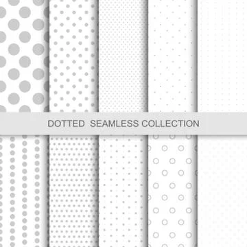 Simple dotted patterns. Illustrazione stock