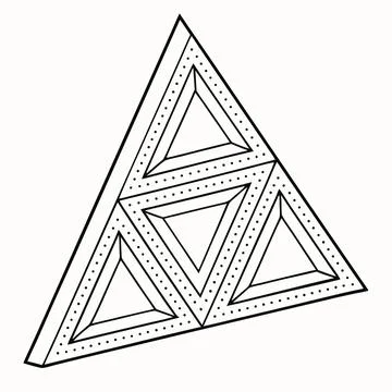 Simple Dotted Triangle Geometric Background Pattern Stock Illustration