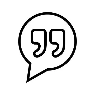 Simple double quotation callout. Vector. Illustrazione stock