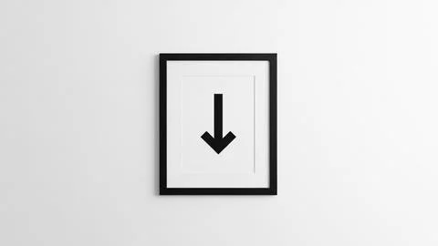 Simple down arrow symbol Stock Illustration