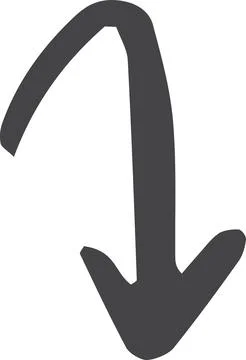 Simple downward arrow icon Stockillustratie