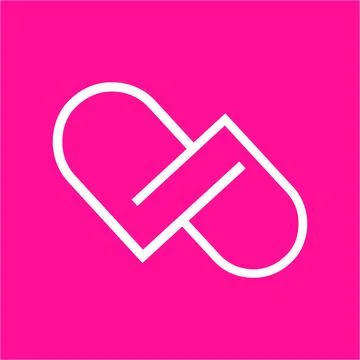 Simple DP, DD, PD, PP initials line art company logo with heart shape foe m.. Stock Illustration