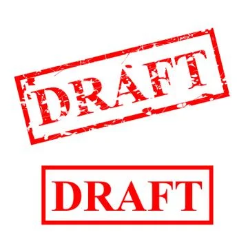 Simple draft, red scratch rubber stamp イラスト素材