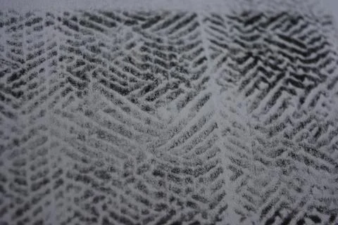 A simple drawing on clean white paper with an interesting black texture. Stock Photos