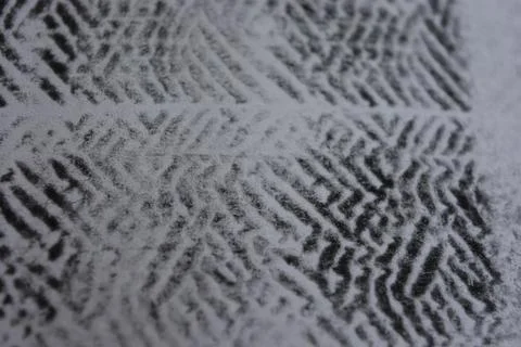A simple drawing on clean white paper with an interesting black texture. Stock Photos