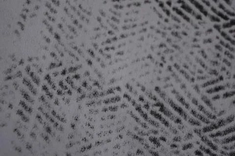A simple drawing on clean white paper with an interesting black texture. Stock Photos