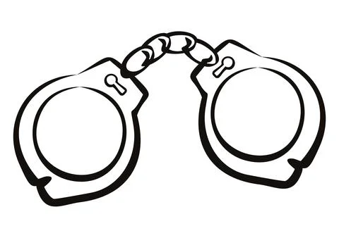 Simple drawing of handcuffs Stock Illustration