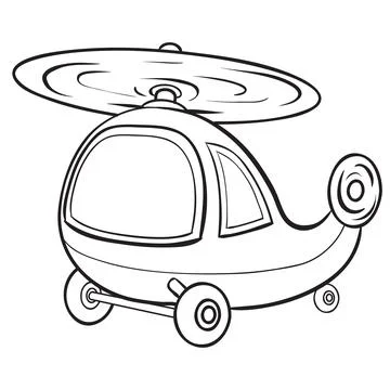 Simple drawing of a helicopter. Stock Illustration