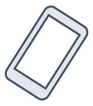 Simple Drawing of a Smartphone with Diagonal Orientation Suggests Modern Te.. Stock Illustration