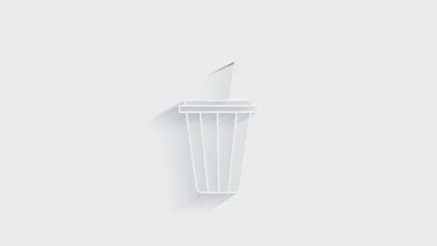 Simple drink icon. White icon with shadow on transparent background. Stock Footage 151521712