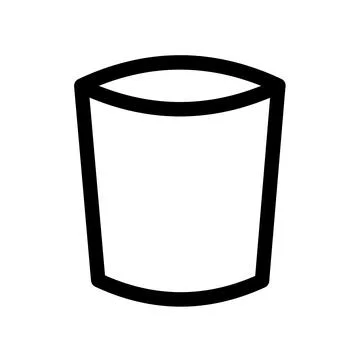 Simple Drinking Glass Icon Outline Vector Illustration Stock Illustration