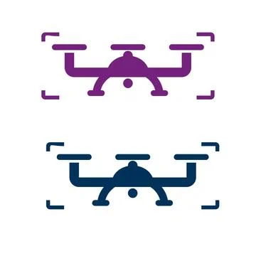 Simple drone icon silhouette vector Stock Illustration