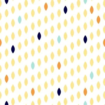 Simple drop polka dot shape seamless row pattern Stock Illustration