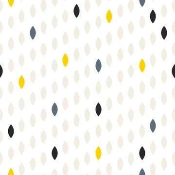 Simple drop polka dot shape seamless row pattern Illustrazione stock