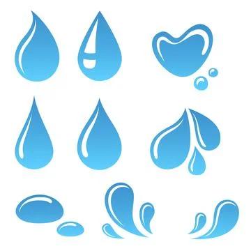 Simple drop vector icon isolated on white background Stock Illustration