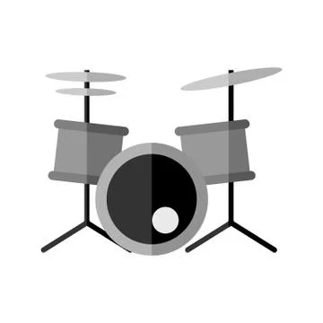 Simple Drums Instrument Vector Illustration Graphic Stock Illustration
