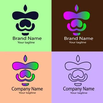 Simple Dynamic Flow Logo Design Stock Illustration