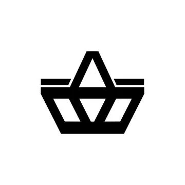 Simple e-commerce cart logo and vector icon Illustrazione stock