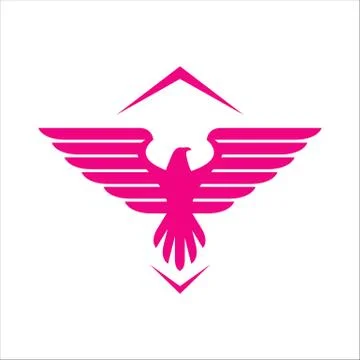 Simple eagle logo design vector for poerfull company concept illustration Illustrazione stock