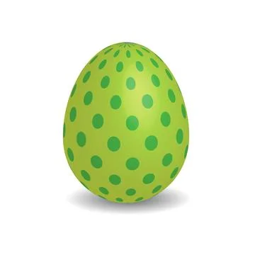 Simple Easter egg with dots Stock Illustration