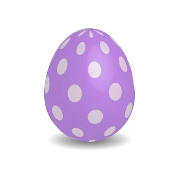 Simple Easter egg with white dots Stock Illustration