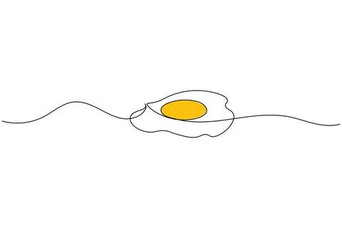 Simple easter eggs illustration in one continuous line art style isolated o.. Stock Illustration