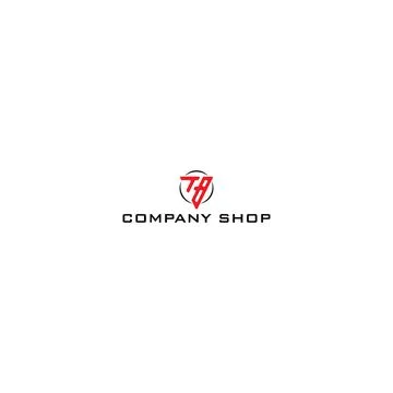 Simple eCommerce shop logo design inspired by abstract letters t and b Stock Illustration