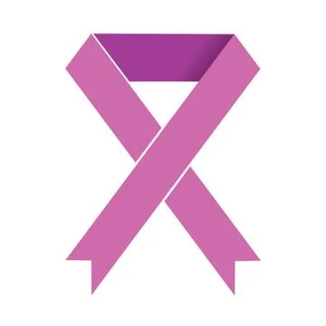 Simple Edge Pink Ribbon Stock Illustration