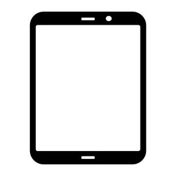 Simple editable tablet vector illustration Illustrazione stock