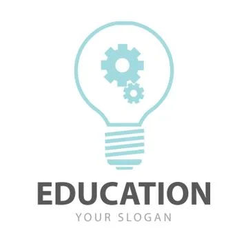 Simple Education Ideas Logo Vector Graphic Stock Illustration