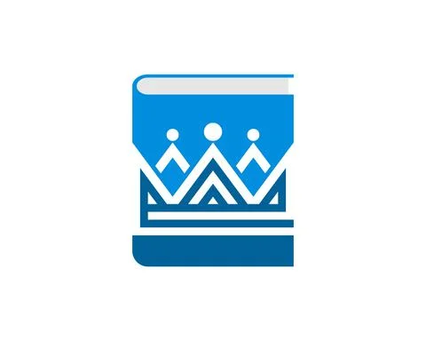 Simple education shield with abstract crown inside Stock Illustration