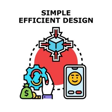 Simple efficient design optimizing business process and user experience Illustrazione stock
