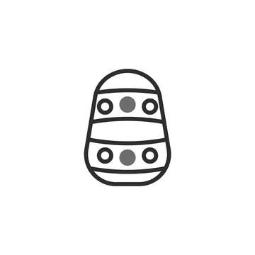 Simple egg icon illustration with abstract decorative pattern conveying spr.. 스톡 일러스트