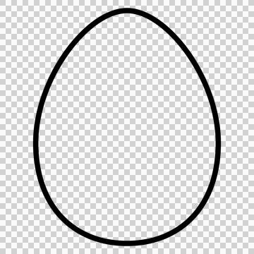 Simple egg-shaped line drawing illustration, icon Stock Illustration
