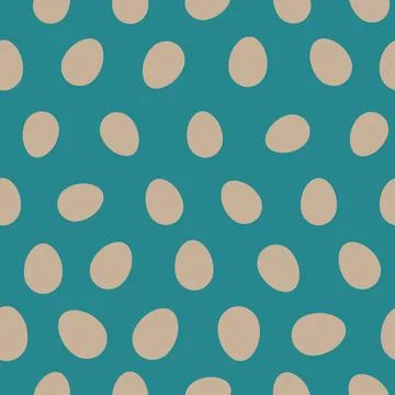 Simple eggs polka dots seamless vector pattern Stock Illustration