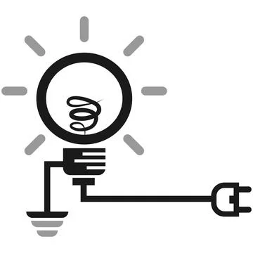 Simple Electric Bulb Icon Stock-Illustration
