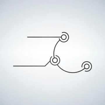 Simple electric Circuit lines background. Vector electronic background. Stock Illustration