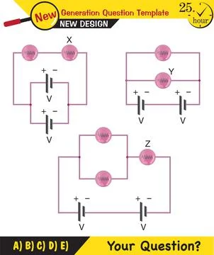 Simple electrical circuits Stock Illustration