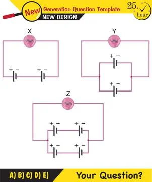 Simple electrical circuits Stock Illustration