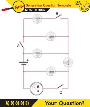 Simple electrical circuits Stock Illustration