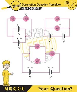 Simple electrical circuits Stock Illustration