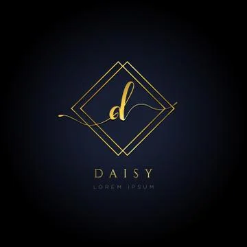Simple Elegance Initial Letter D Logo Type Sign Symbol Icon Stock Illustration
